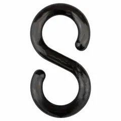 S-Hook for Plastic Chain Barrier: Black