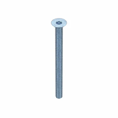 TAMPER PRUF SCREW Machine Screw: #10-24 Thread Size, 2 1/2 in Lg, Steel, Zinc-Plated, Flat - Flat Head Machine Screws