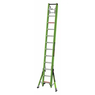 LITTLE GIANT Extension Ladder: 24 ft Ladder Size, Fiberglass, 375 lb Load Capacity - Cable Grab Non-Conductive Fiberglass Extension Ladders