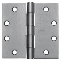 This steel full mortise-mount butt hinge features a 1 15/16 in leaf width and plain bearing type. Designed for flush installation into doors and frames, it is suitable for use in commercial and industrial door applications where reliable pivoting action is required.