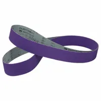 3M CUBITRON II Sanding Belt: 1 in W x 90 in L, Ceramic, 36 Grit, YF Wt Polyester Backing, 1184F