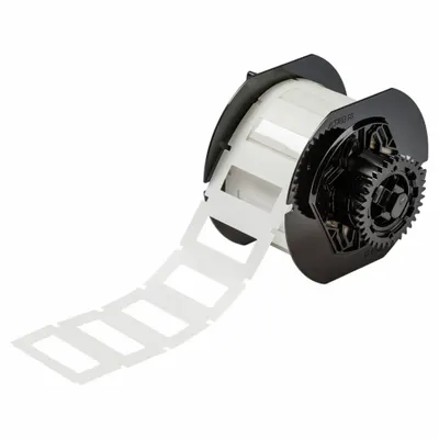 BRADY Pre-Cut Label Stock Roll: 1 in x 2 in, Acrylic, Permanent Adhesive, 750 Labels - Brady Thermal Transfer Precut Label Roll Cartridges