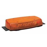 This LED mini light bar from ECCO's 5590 Reflex Series is rated SAE J845 Class 1 for high-intensity warning applications. It features 18 selectable flash patterns and a tape mount for secure installation. The plug electrical connection simplifies wiring. Typical uses include emergency and service vehicles requiring reliable signaling