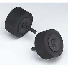 Unslotted expander drum for spiral abrasive bands. Features a 2 in diameter, 1 in width, and 1/4 in straight-shank arbor. Used in industrial finishing applications such as deburring, blending, and polishing on metal, wood, and plastic surfaces.