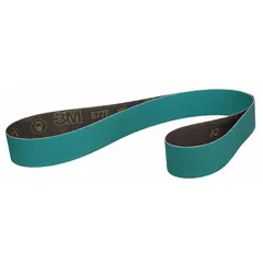 Zirconia alumina sanding belt with 80 grit and YF weight polyester backing. Designed for grinding and finishing all metals, including steel and stainless steel. Suitable for heavy stock removal in industrial fabrication and metalworking.