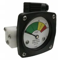 MIDWEST INSTRUMENT 3-Color Differential Pressure Indicator: 1,000 psig Max. Static Pressure, 522 (MPN 522P-020-LE)