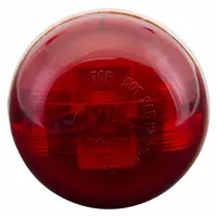 GROTE Clearance Marker Lamp: Clearance Light, LED, Round, Red, Bracket/Grommet, 2 1/2 in Overall Dia (MPN 47232)