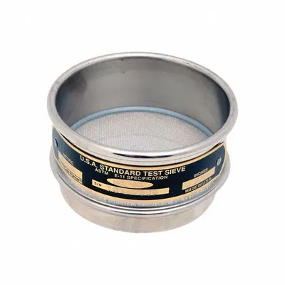 COLE-PARMER Standard Stainless Steel Cloth Test Sieve, #70, 3 in OD, 1 in Ht - Standard Stainless Steel Cloth Test Sieves