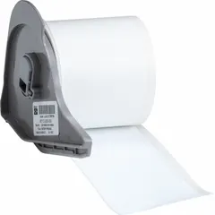 Continuous label roll made of vinyl with permanent acrylic adhesive, measuring 2 inches by 50 feet. Designed for use with Brady M710 series printers. The label destructs upon removal, providing tamper-evident security for sealing and marking equipment, assets, and access points.
