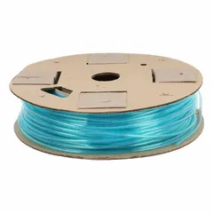 Metric polyurethane tubing with 3 mm inner diameter and 8 mm outer diameter, 500 ft length, blue color. Hardness Shore A 90 to 95, maximum operating pressure 190 psi at 180°F. Suitable for pneumatic and fluid transfer applications in industrial automation and machine building.