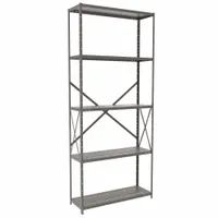 HALLOWELL Metal Shelving: Standalone, Medium-Duty, 36 in x 12 in, 84 in Overall Ht, 5 Shelves (MPN F4510-12HG)
