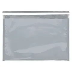 Translucent silver mailer measuring 9-1/2 by 12-3/4 inches. Supplied in a package quantity of 250. Suitable for shipping documents, catalogs, or promotional materials.