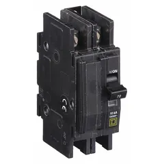 The SQUARE D QOU270 is a 70 A, 2-pole miniature circuit breaker from the QOU Series, rated for 120/240V AC single-phase systems with a 10kA interrupting capacity. Designed for unit-mount applications, it provides overcurrent protection for air conditioning and refrigeration equipment.