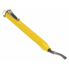 Set of 10 disposable hand deburring tools with E100 blades and pocket clips. Used for removing burrs and sharp edges from metal, plastic, and other materials in machining, fabrication, and maintenance applications.