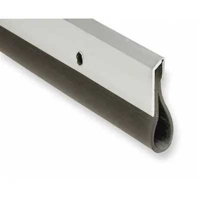 NATIONAL GUARD Door Sweep: Looped Insert, Aluminum, 96 in Lg, 2 1/4 in Wd - Door Sweeps
