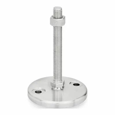 JW WINCO Male-End Leveling Mount: Swiveling Stud, 3/8"-16 Thread Size, 3.15 in - Non-Skid Male Leveling Mounts