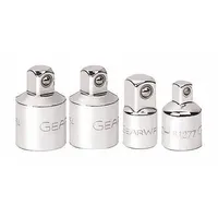 GEARWRENCH Socket Adapter Set: 1/2 in_1/4 in_3/8 in Output Drive Size, Square, Chrome (MPN 81217)