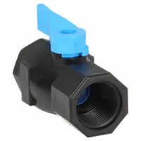 APPROVED VENDOR Manual Two-Way Ball Valve: 3/4 in, PVC, Straight, FNPT x FNPT, Full Port Ball Port (MPN FP 074-12F12F-F,BLUE HDL)