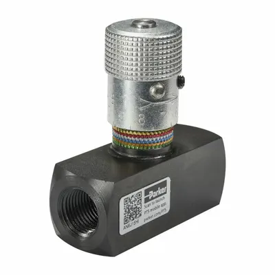 Parker Flow Control Valve: 5 gpm Max Flow Rate, #6 SAE O-Ring Boss, #6 SAE O-Ring Boss - Needle Flow Control Valves