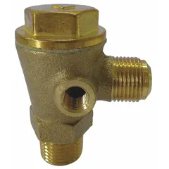 Check valve for compressed air systems, allowing flow in one direction while preventing backflow. Supports system pressure integrity and protects components from reverse flow damage. Suitable for industrial pneumatic applications.
