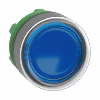SCHNEIDER Flush Push Button: Blue, 22 mm Mounting Size, Non-Metallic, Momentary (MPN ZB5AW563)