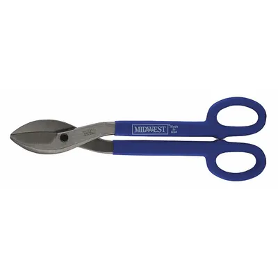MIDWEST SNIPS Tinners Snip: Straight, 16 in Overall Lg, 2 1/2 in Cutting Lg, Steel, Plastic - Tinner Snips