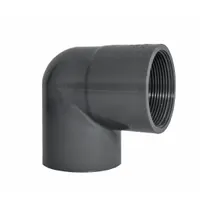 Pipe Elbow: Schedule 40, PVC, 2 in x 1 1/2 in Size, Socket x Threaded, Female x Female, White, 140°F (MPN 307251)