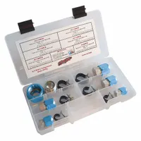 This block off kit is used to seal air conditioning system ports during compressor replacement or system repairs, preventing contamination and refrigerant loss. It is designed for fleet and vehicle maintenance applications