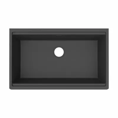 ELKAY ELGRU13322WOMB0 One-Bowl Counter-Mounted Kitchen & Bar Sink, Black - One-Bowl Counter-Mounted Kitchen & Bar Sinks without Faucets
