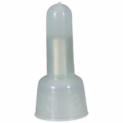 Nylon-insulated closed-end crimp connector for terminating and insulating multiple wires in electrical junctions, splices, and pigtail connections. Accepts wire combinations from (2) 22 AWG up to 16 AWG maximum. Copper contacts, clear nylon insulation, CSA certified.