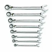 GEARWRENCH Box End Wrench Set: Alloy Steel, Chrome, 8 Tools, 5/16 in to 3/4 in Range of Head Sizes (MPN 9533N)