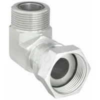 Hydraulic Hose Adapter: 1 1/4 in x 1 1/4 in Fitting Size, Male x Female, ORS x ORS, Rigid, 90° Elbow (MPN FF2098T2020S)
