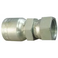 AEROQUIP Hydraulic Crimp Fitting: Steel x Steel, Straight, -10 For Hose Dash Size, Metric x Crimp (MPN 1A10KF10)