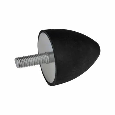 JW WINCO Vibration-Isolating Mount: Conical, Natural Rubber - Male x Non-Threaded Vibration-Isolating Mounts