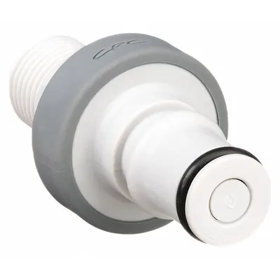 COLDER Quick Connection Insert: Insert, 1/4 in Pipe Size, NPT x MNPT, Polypropylene - Polypropylene Quick-Disconnect Tube Fittings
