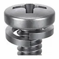 SEMS Screw: Split Lock, M6x1.00 Thread Size, 25 mm Lg, Stainless Steel, Passivated, Pan, 10 PK (MPN 1-MPL-6-25)