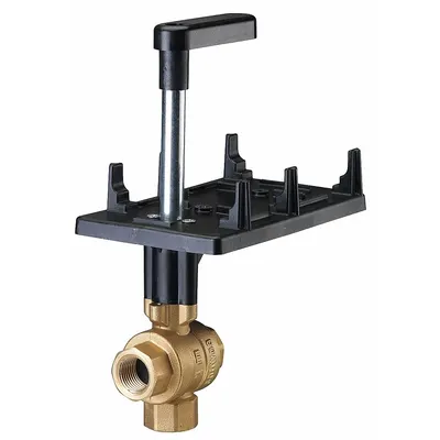 HVAC Control Ball Valve: 3-Way, 1/2 in Female NPT, 2.5 CV Flow, 2.5 Bypass CV Flow - 3-Way NPT Connection Ball Valves