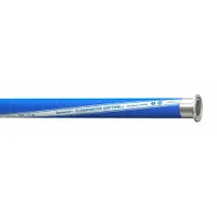 Discharge Hose: 1 in Hose Inside Dia., 75 ft Hose Lg, 150 psi, Blue, 1 in x 1 in Fitting Size (MPN CLWS100-75TC)