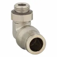 LEGRIS Push-Fit Elbow Fitting: 8 mm OD x 1/8 in Pipe Size, Push-to-Connect x MBSPP, Brass, Silver (MPN 3699 08 10)
