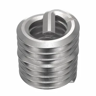 HELI-COIL Helical Insert: Tanged Tang Style, Free-Running, #10-32 Thread Size, Plain - Free-Running Tanged Helical Inserts