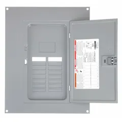 Non-vented door cover for Square D QO load centers, compatible with enclosure box QO312L125PG. Provides 16 spaces and is rated NEMA 1 for indoor use. Surface-mount design includes door only.