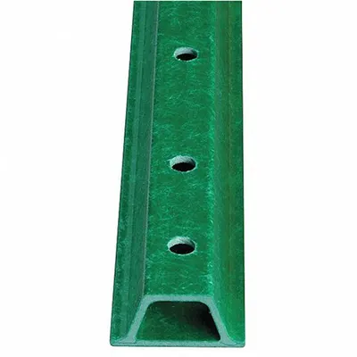 ACCUFORM U-Channel Sign Post, Composite, Green, 6 ft, Closed Profile - U-Channel Sign Posts