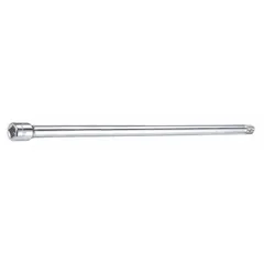 This 1/2" drive hand socket extension has a standard type with 1/2" input and output drive sizes and an 18-inch overall length. It is constructed of chrome and is not insulated. Suitable for extending reach to recessed fasteners in automotive, machinery, and industrial applications.