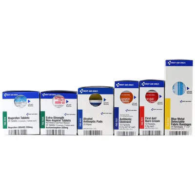 FIRST AID ONLY Complete Refill or Kit: 105 Components, 50 People Served - Complete First Aid Kit Refills