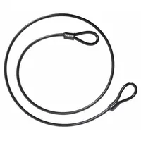 ABUS Security Cables: Straight Cable, 8 ft Lg, 5/16 in Cable Dia, Black (MPN 8/250 NON-COILED CABLE)