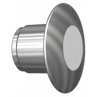 SIEMENS Mushroom Head: 30 mm Panel Size, Illuminated, Metallic, White (MPN 52RB3HB)