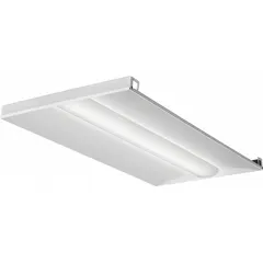 This 2 ft. x 4 ft. LED center-basket troffer delivers 4000 lumens at 3500K color temperature, consuming 31.6 watts. It operates on 120 to 277V AC and is designed for recessed installation in commercial settings such as offices, schools, and retail spaces.