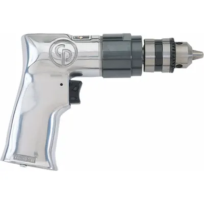 CHICAGO PNEUMATIC Air-Powered Drill: 3/8 in Chuck, Light Duty, 2,400 RPM, 0.5 hp - Pistol-Grip Air-Powered Drills
