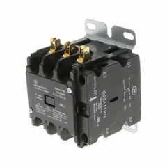 This contactor is a replacement component for HVACR systems, used to control electrical power flow to compressors, fans, and other loads. It is designed for precision cooling equipment in commercial and industrial environments.