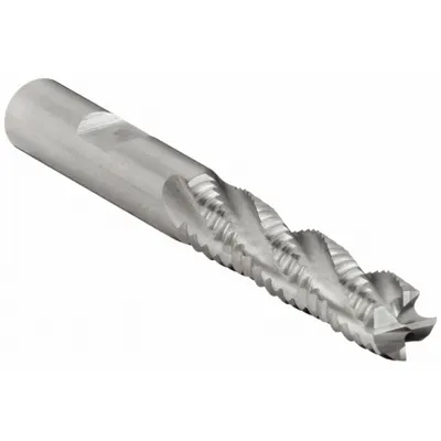 CLEVELAND Roughing End Mill: Cobalt, 4 Flute, Coarse Pitch, 7/16" Mill Dia, 1-1/4" LOC - General Purpose Cobalt Roughing End Mills